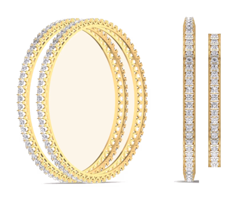 Stacked Diamond Bangle Trio