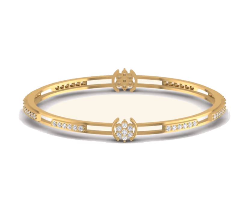 Twin-Drop Bezel Bangle
