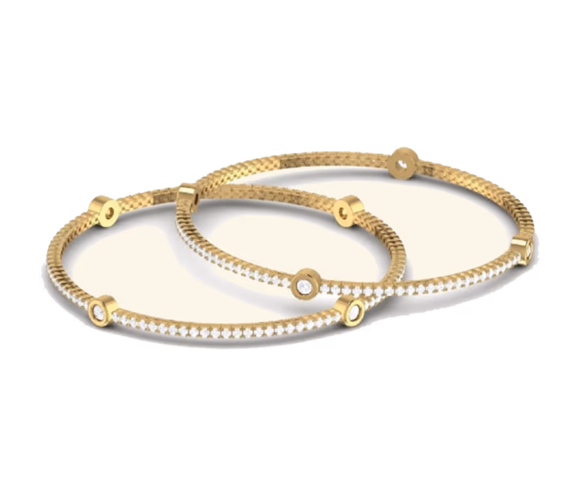 Triple-Station Pavé Bangle