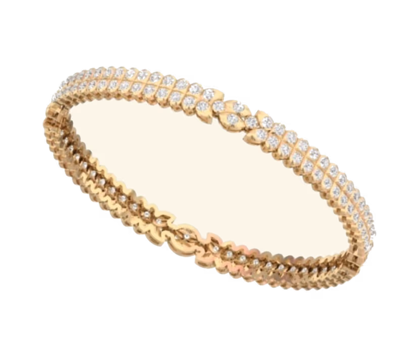 Mixed-Tone Pavé Bangle