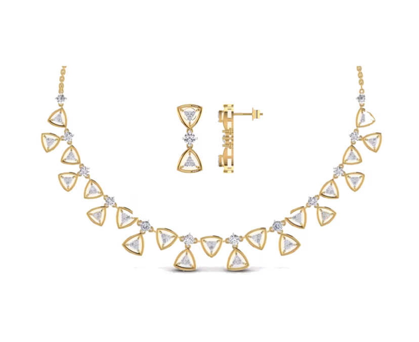 Bridal Triangle-Station Necklace