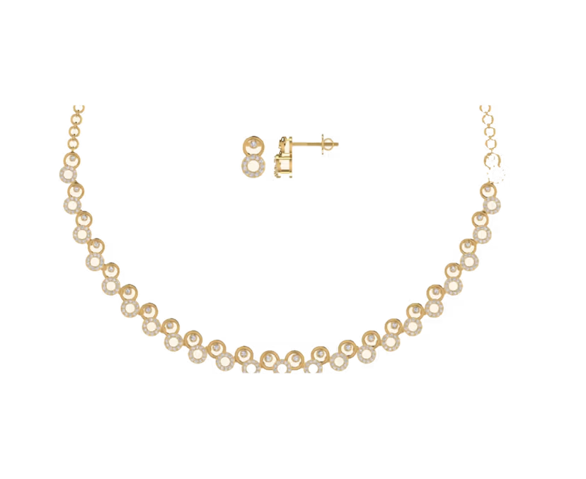 Bridal Round Eternity Necklace