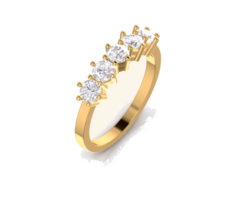 Bridal 3-Stone Pavé Ring