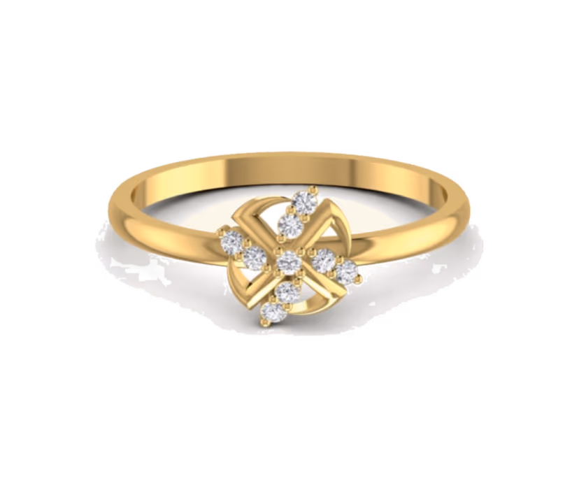 Bridal Pinwheel Cluster Ring