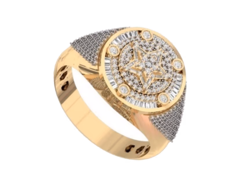 Round Pavé Iced Signet