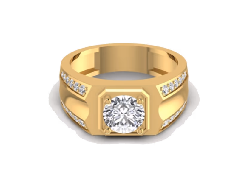 Princess Square Halo Signet