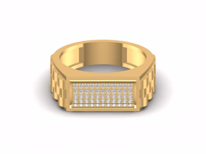 Rolex-style full pavé top