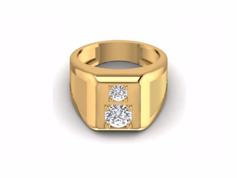 Vertical two-stone toi-et-moi, trending globally
