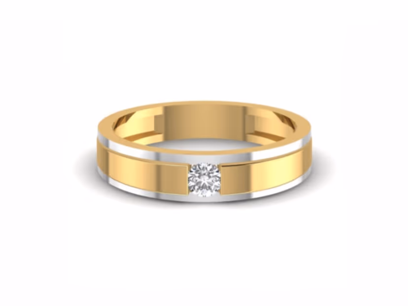 Two-tone gold + silver, entry-level price point