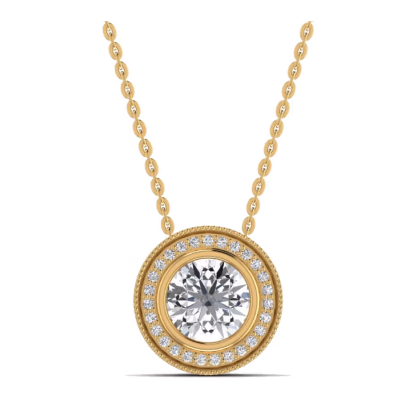 Round Halo Pendant