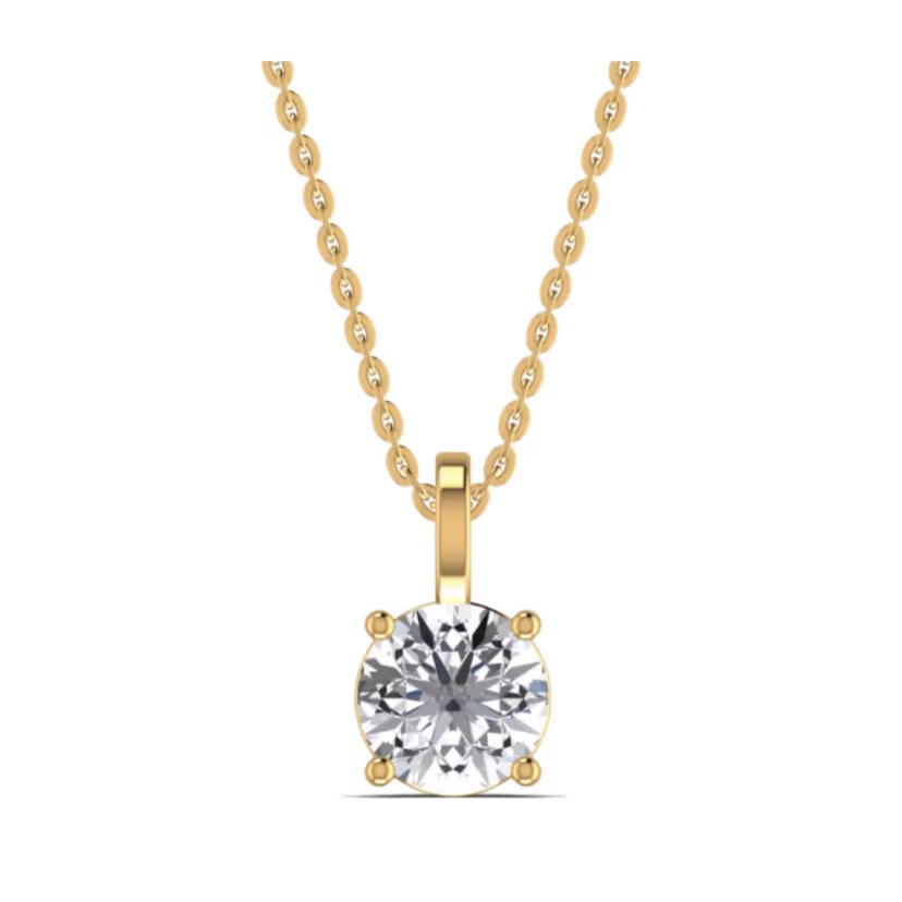 Round Four-Prong Pendant