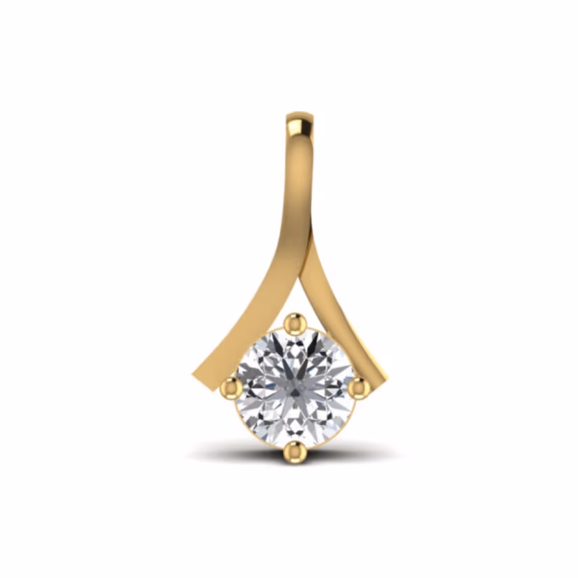 Pavé infinity-loop pendant with continuous diamond surface.