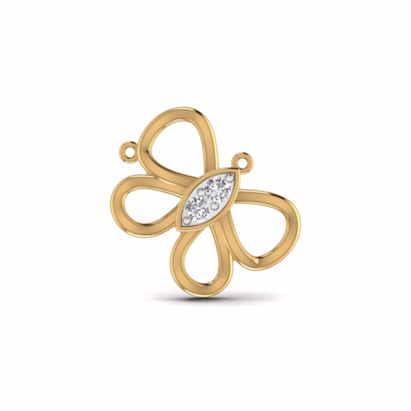 Round halo pendant with twin-loop bail.