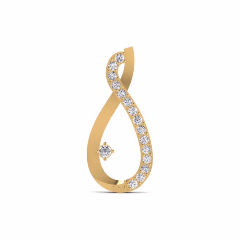 Single bezel-set teardrop pendant on slim cable chain.