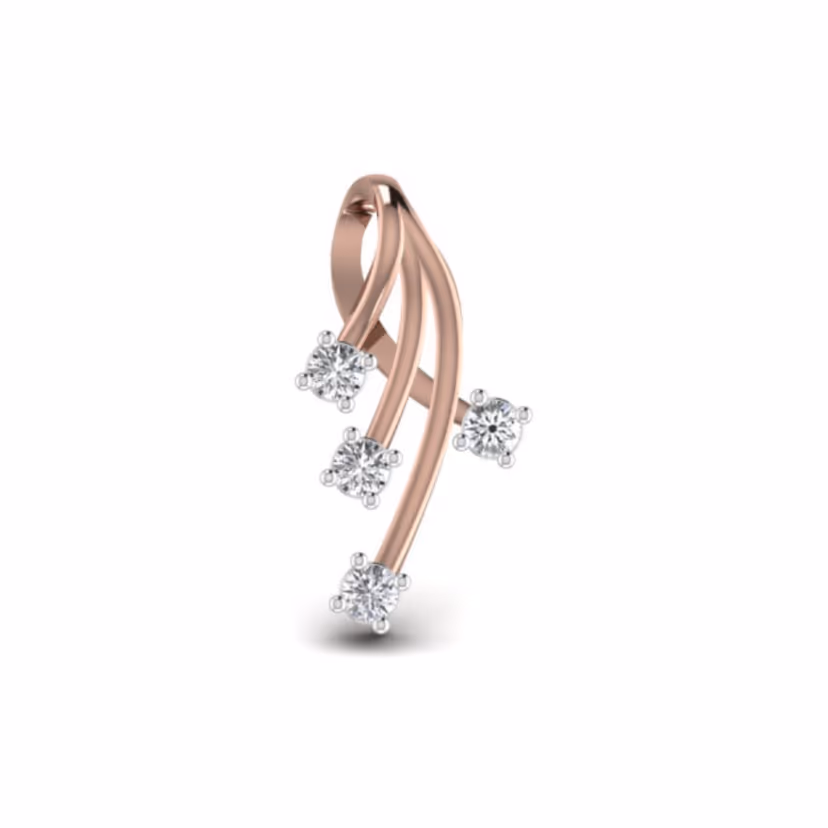 Tiny round solitaire pendant on diamond-cut chain.