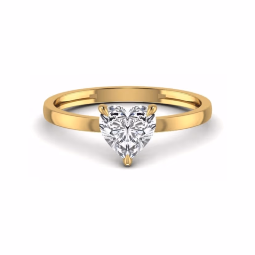 Slim bezel-set single-stone ring on a polished band.