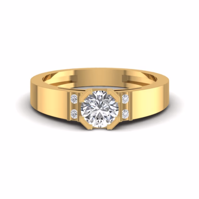 Floral cluster ring with seven-stone diamond head.