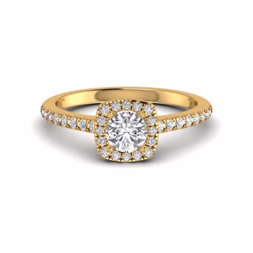 Single accent diamond on a wide polished band ring.