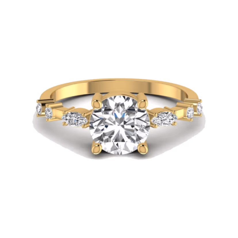 Round Halo Engagement Ring