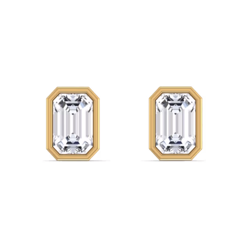 Emerald-Cut Studs