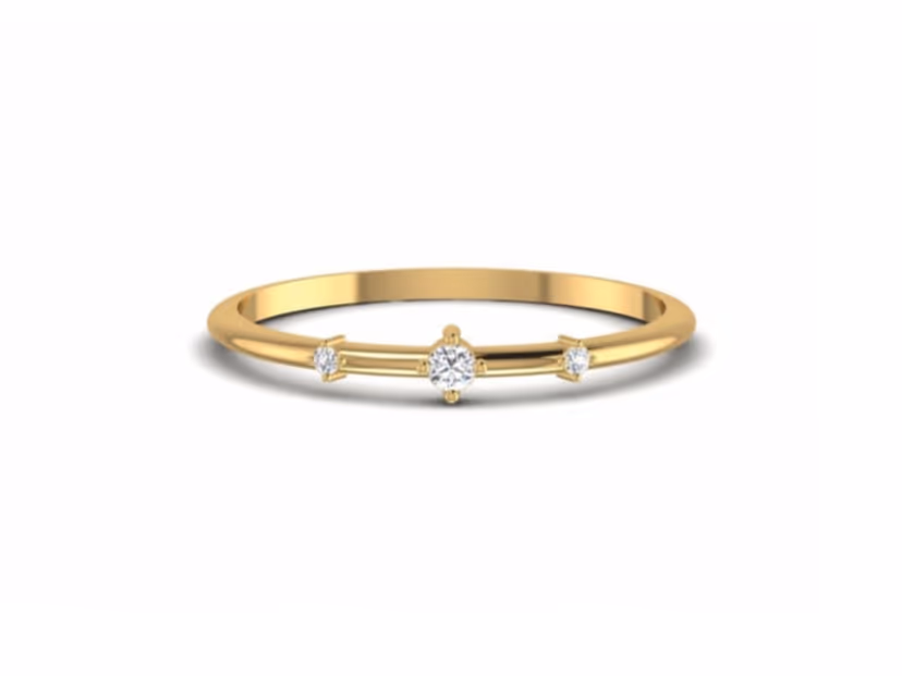 Dainty micro-pavé accent ring