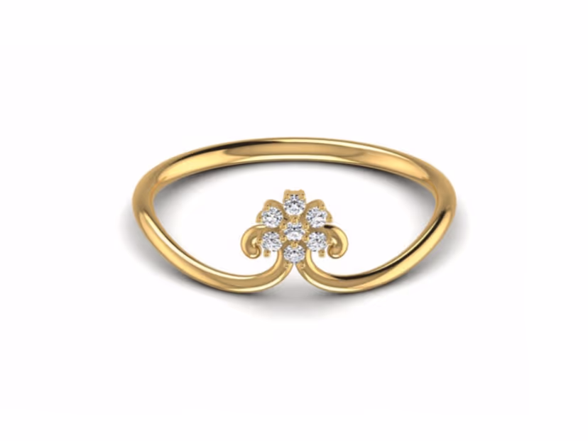 Subtle sparkle slender ring
