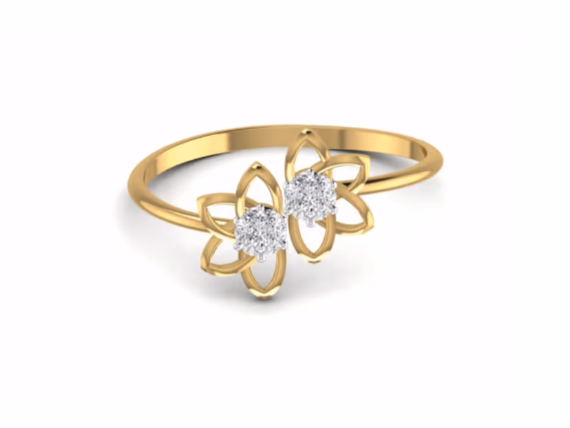Clean-lined minimalist diamond band