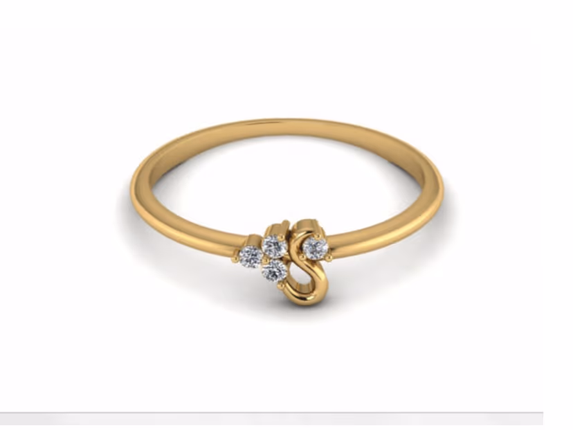 Feather-light 0.86g solitaire with a single 0.05ct accent stone
