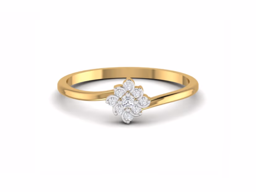 Elegant slender diamond accent band