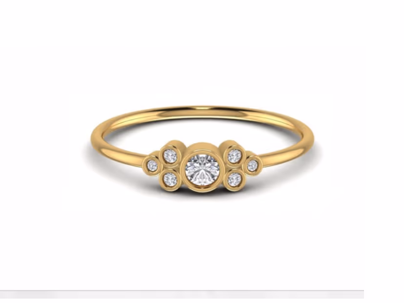 Balanced 1.37g band with a 0.11ct diamond for subtle sparkle