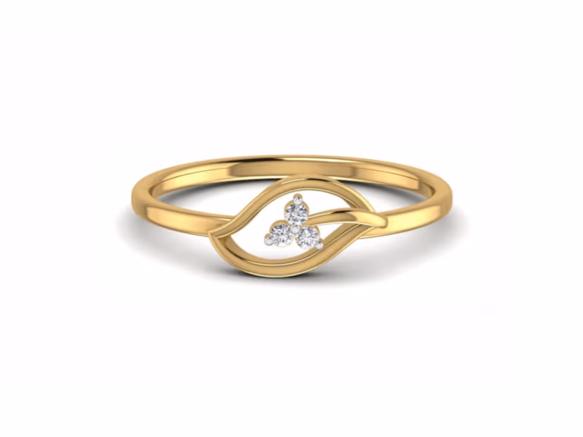 Understated 1.34g band with a barely-there 0.04ct accent