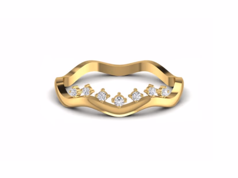 Mid-weight 1.66g band with a clean 0.10ct round stone