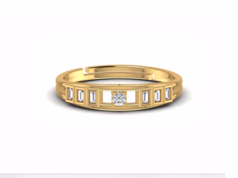 Substantial 1.97g band with a near-invisible 0.03ct accent