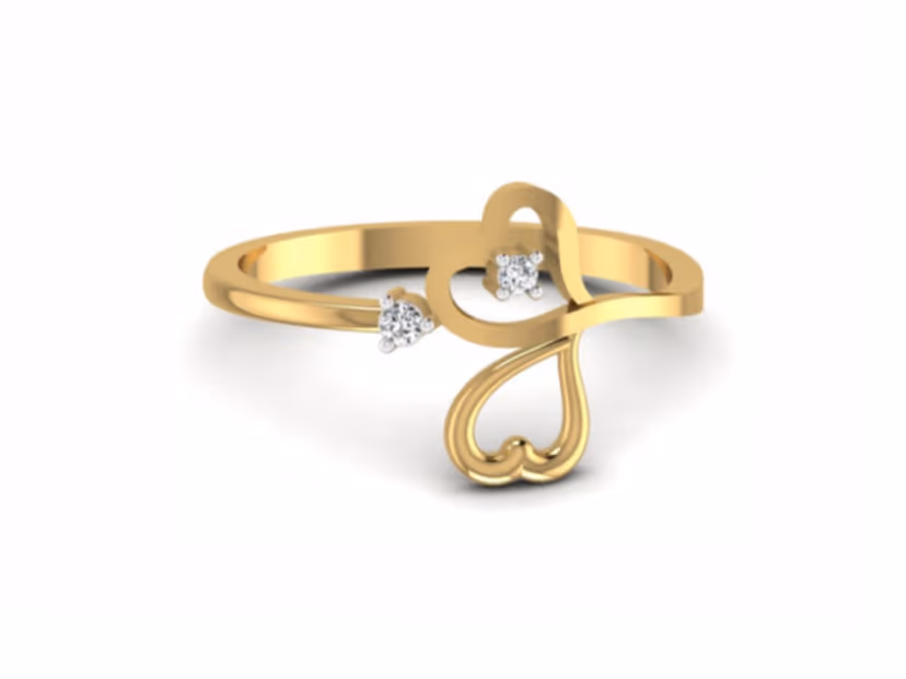 Solid 2.00g band set with a 0.13ct round diamond