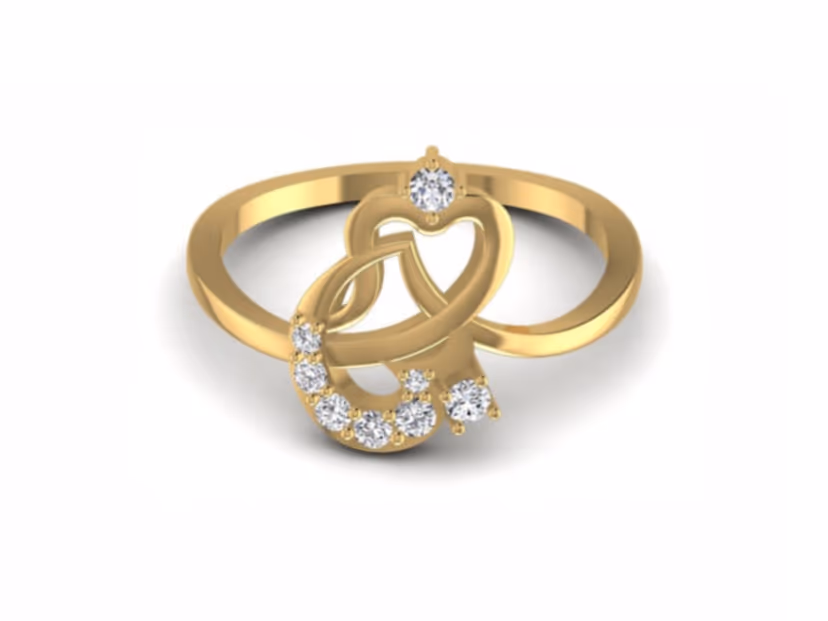 Substantial 1.73g band carrying a 0.19ct round diamond