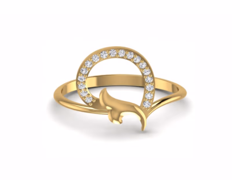 Everyday-weight 1.55g band lit by a 0.17ct round diamond