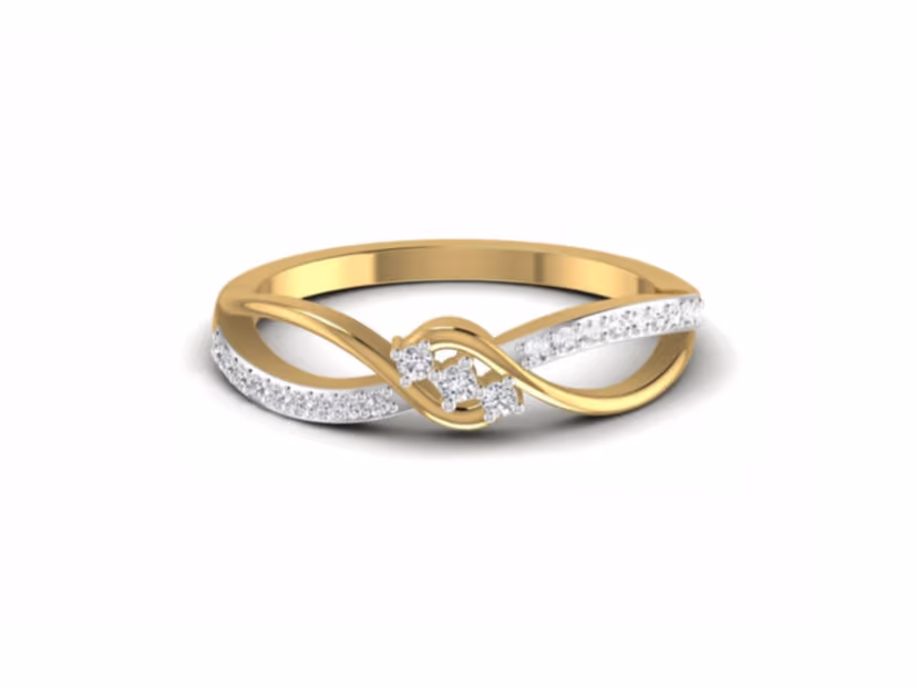 Solid 2.09g solitaire centered on a 0.20ct diamond