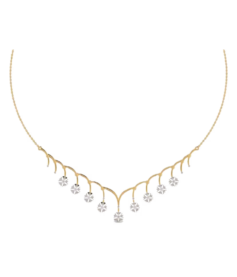 V-Fringe Drop Necklace