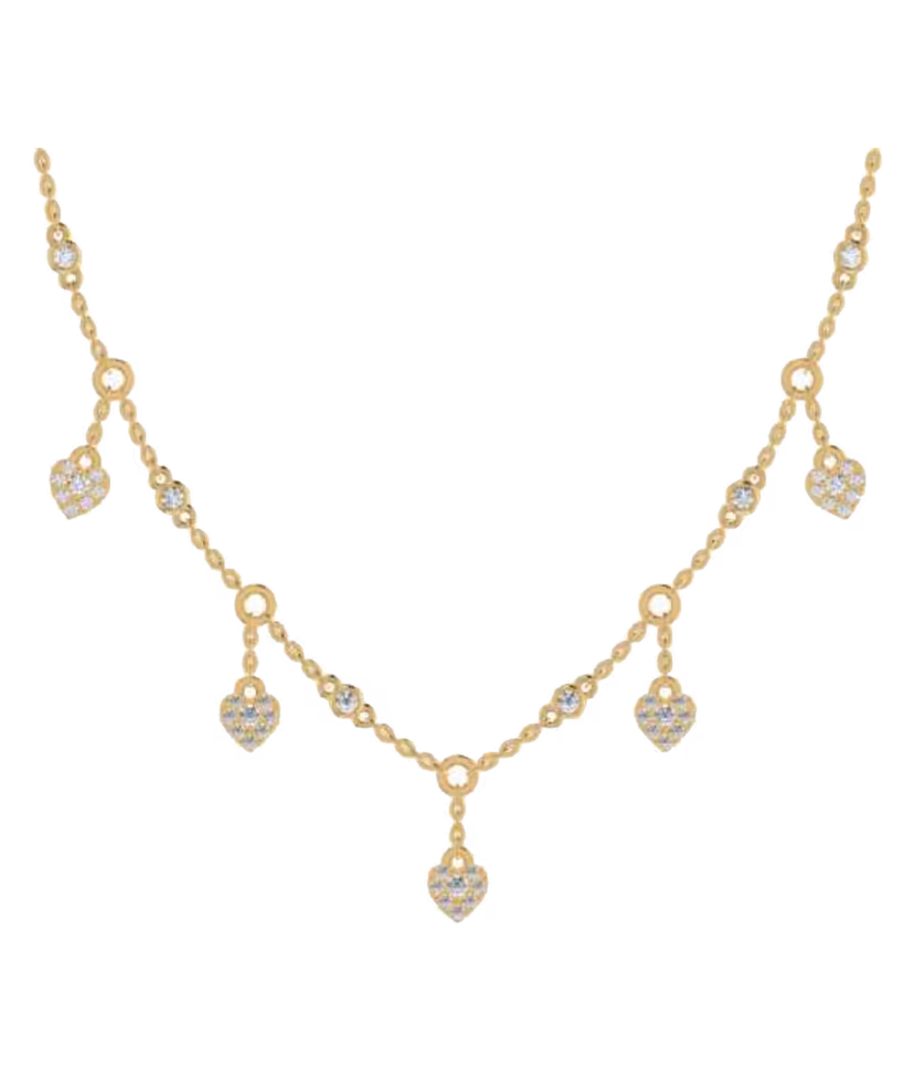 Diamond Drop Station Necklace