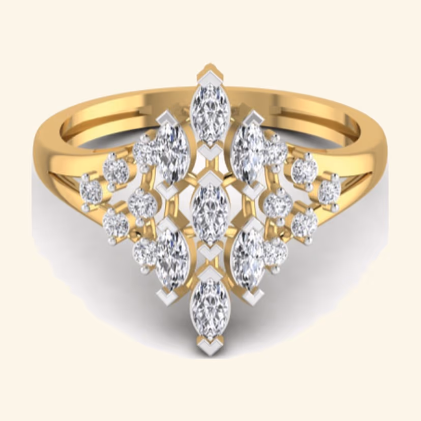 Slim oval emerald solitaire ring with pavé halo and polished tapered band.