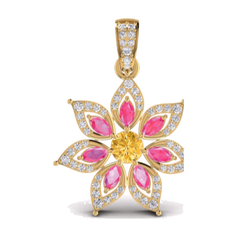 Multi-Stone Floral Statement Ring