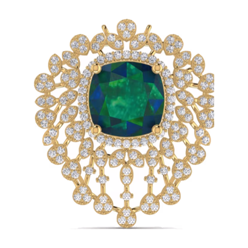 Mega Cocktail Emerald Pendant