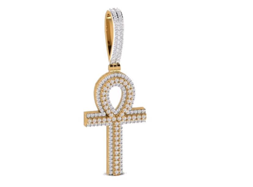 Iced Ankh Pendant