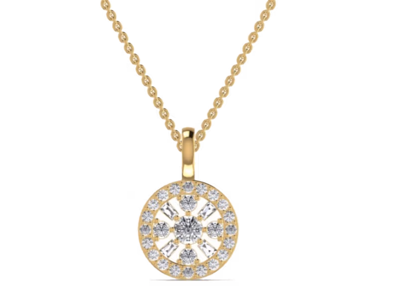 Round Halo Pendant — Classic
