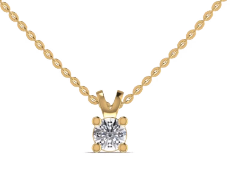 Crown Solitaire Pendant