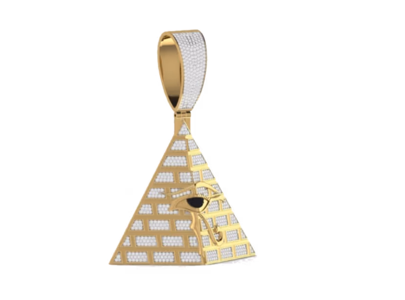 Iced Pyramid Pendant