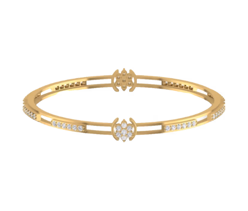 Twin-Drop Bezel Bangle