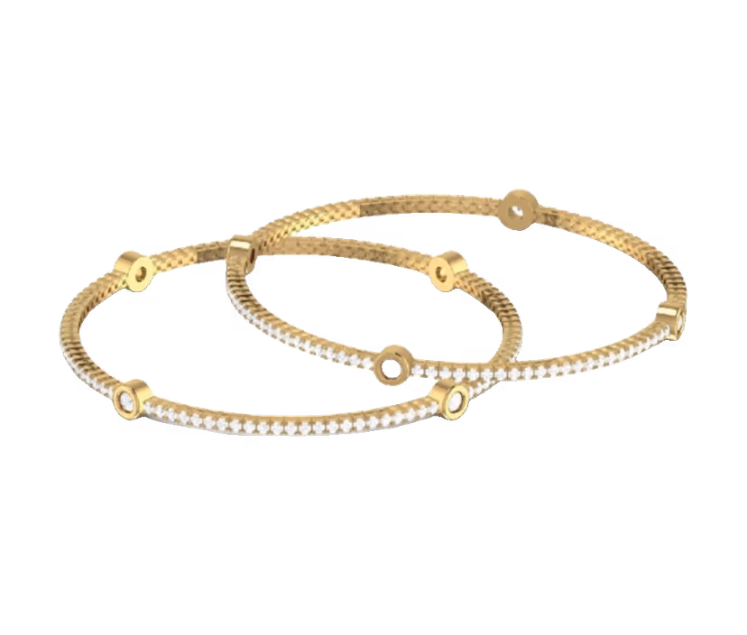 Triple-Station Pavé Bangle