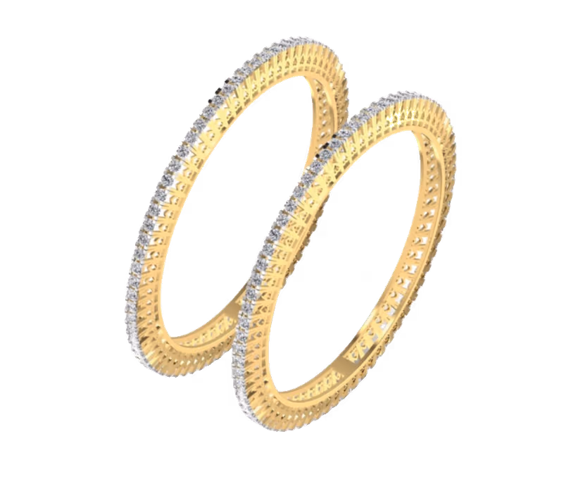 Twin Pavé Bangle Pair