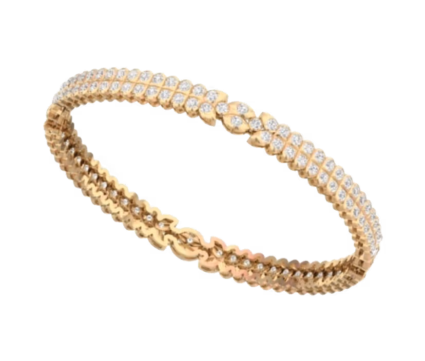 Mixed-Tone Pavé Bangle